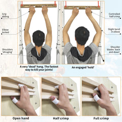 TWO STONES Portable Fingerboard as Rock Climbing Training Boards with Edges and Pockets, Portable Climbing Hangboard as Rock Climbing Finger Strengthener Training Indoor and Outdoor (CJ-HB2026)