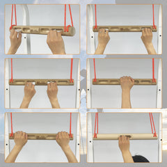 TWO STONES Portable Fingerboard as Rock Climbing Training Boards with Edges and Pockets, Portable Climbing Hangboard as Rock Climbing Finger Strengthener Training Indoor and Outdoor (CJ-HB2026)